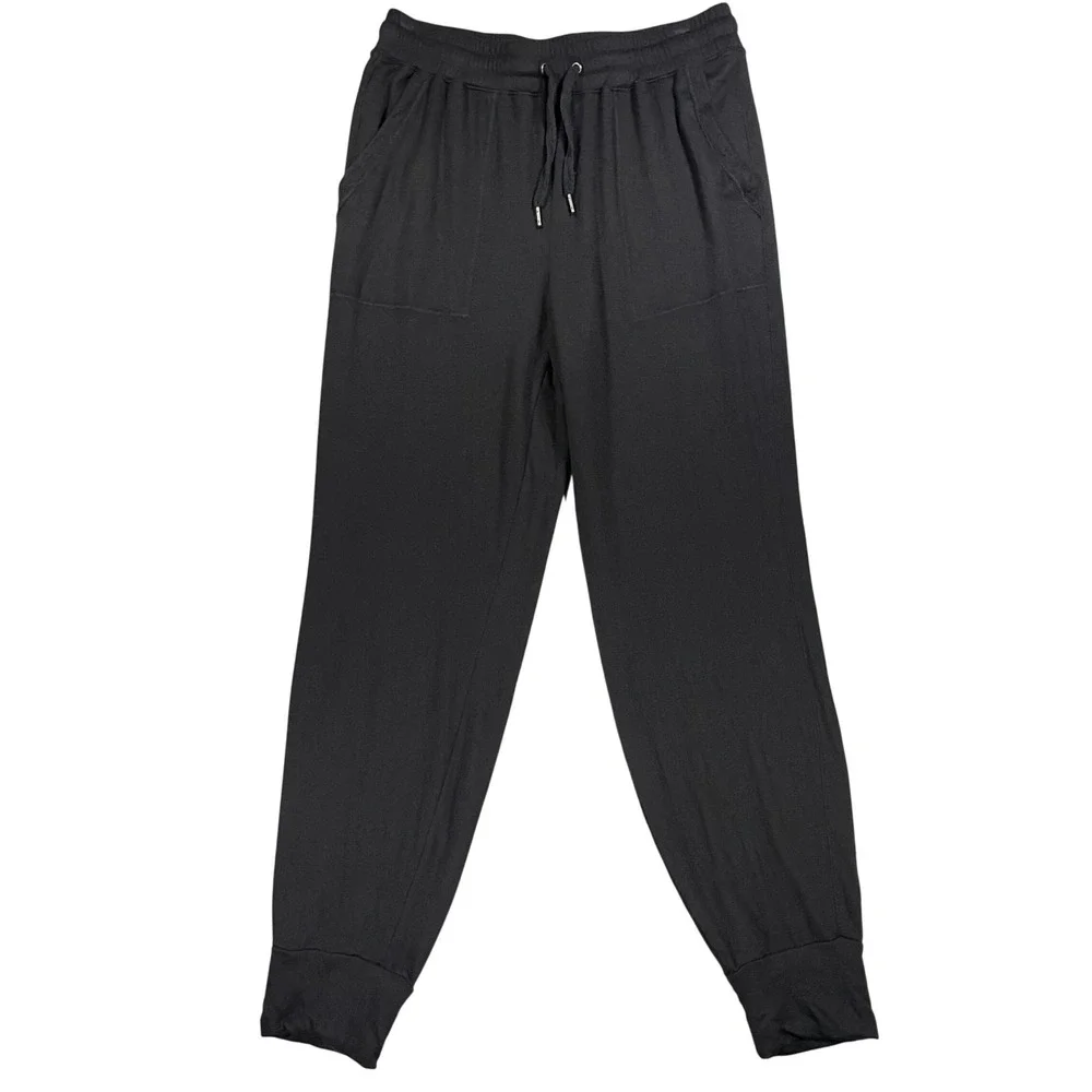 Splendid SuperSoft Brushed Modal Stretch Jogger Women Small Black Loungewear $88